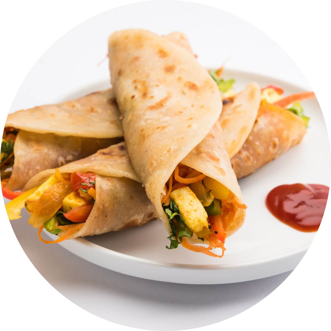 Paneer kathi roll