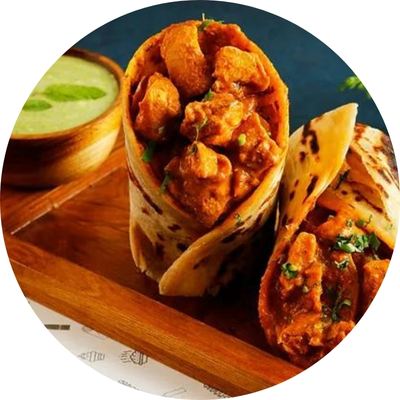 chicken tikka kathi roll