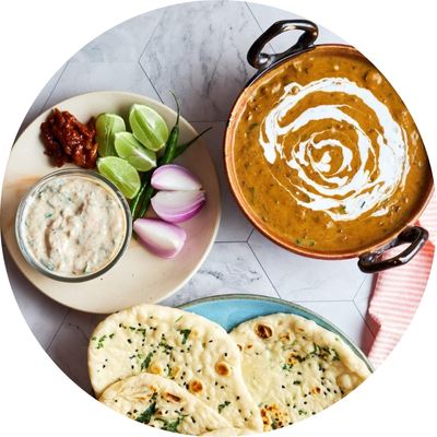 dal makhni mix raita4 roti